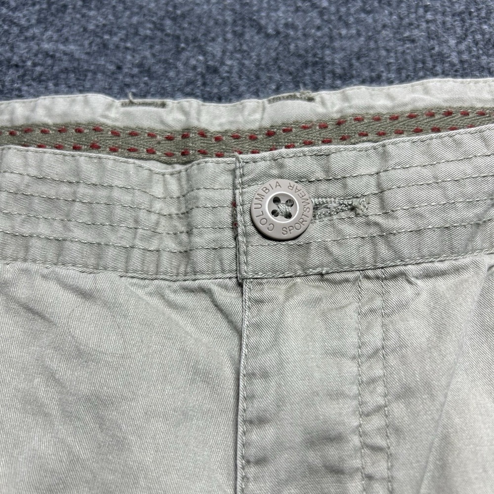 Columbia Men's 38 Cotton Cargo Shorts Beige Flat Front Pockets Button Outdoor - Picture 6 of 14